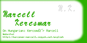 marcell kercsmar business card